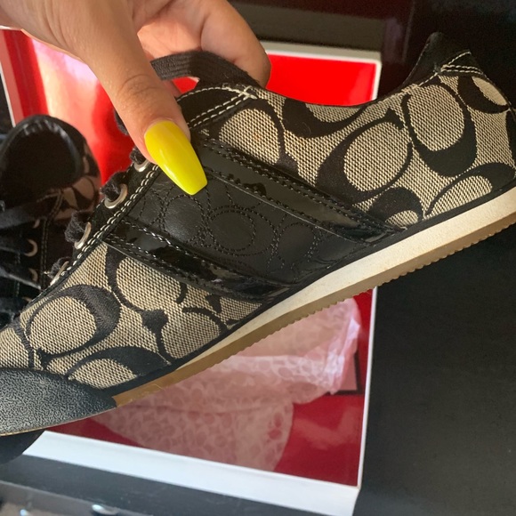 Black and grey coach sneakers - Picture 6 of 8